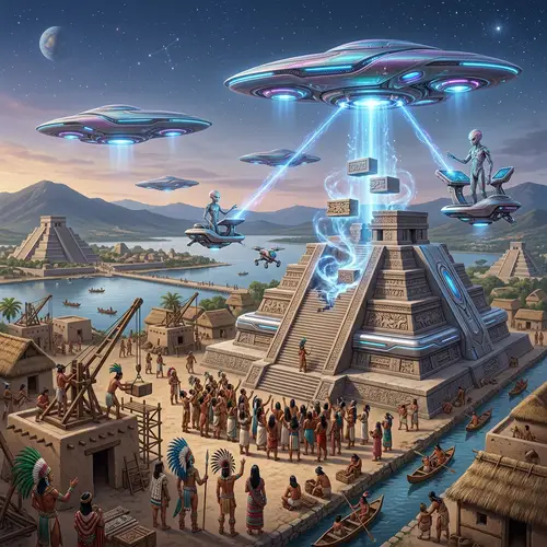 Aztec Empire Construction by Extraterrestrial Beings