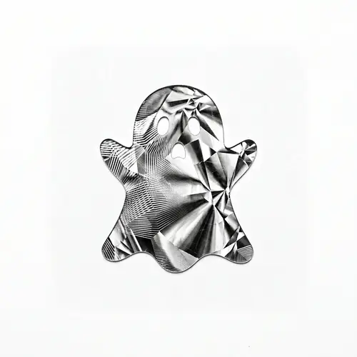 Black & White Ghost Stencil | Holographic Interior