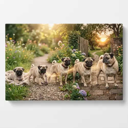 Pug Puppy to Adult Evolution: Realistic & Dreamy Transformation