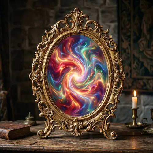 Captivating Reflection: Soul's True Essence in Antique Mirror