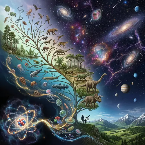 Evolution of Life: From Atom to Heavens