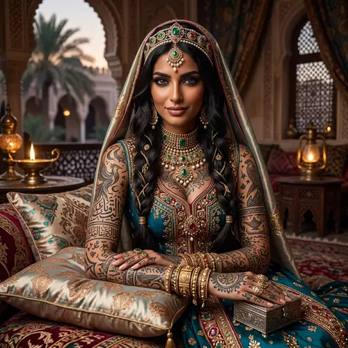 Enchanting Princess Jasmine: Realistic Tattooed Beauty