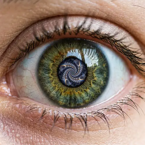 Mesmerizing Fractal Pattern in Human Eye Pupil