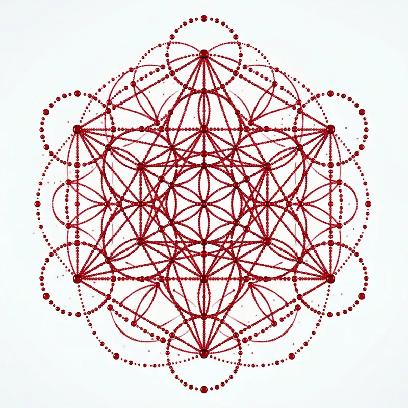 Intricate Sacred Geometry Blood Droplet Art | Mystical Patterns