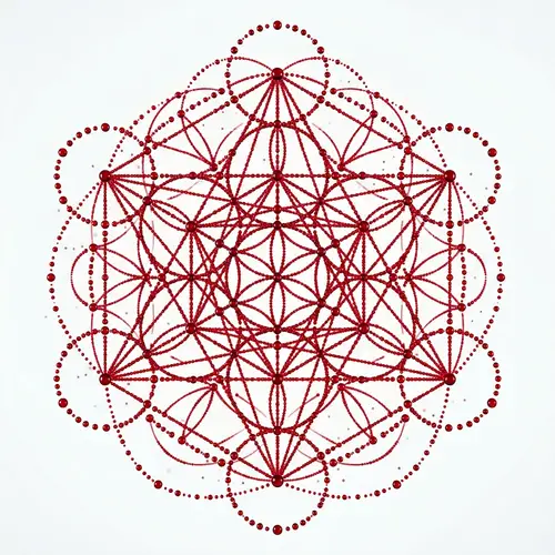 Sacred Geometry Blood Droplet Art | Enchanting Mystical Patterns