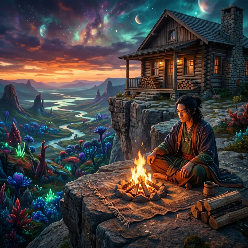 Charming Rustic Cabin Overlooking Stunning Otherworldly Landscape Charming Rustic Cabin Overlooking Stunning Otherworldly Landscape