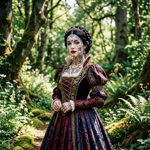 Fairy Princess with Unique Face Tattoos