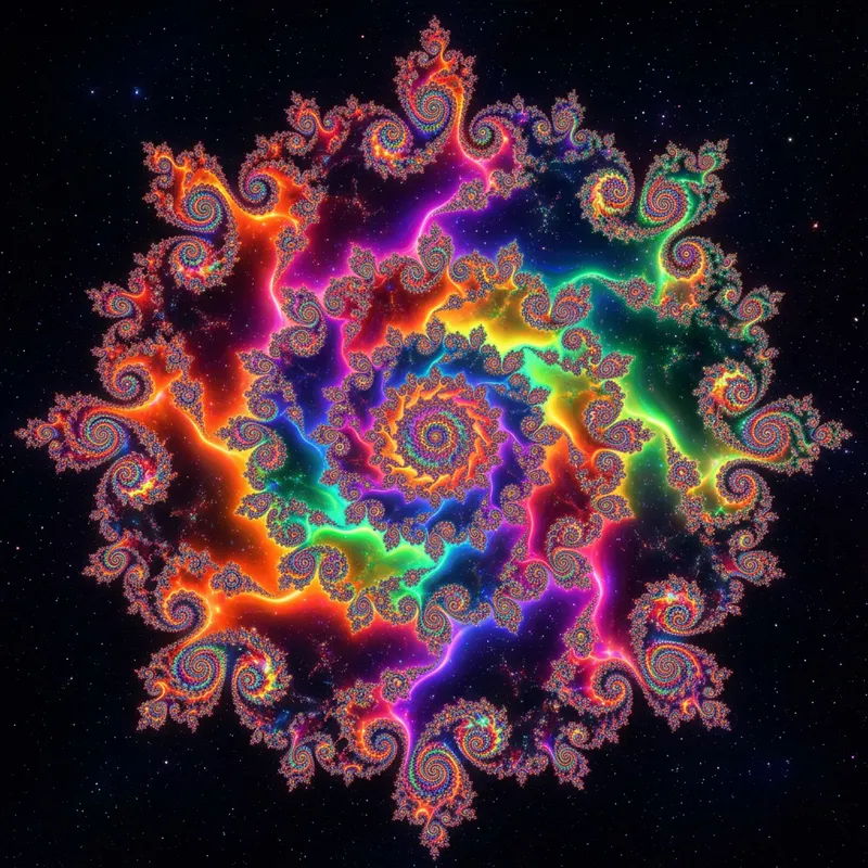 Colorful Fractal Art: Intricate Geometric Patterns Colorful Fractal Art: Intricate Geometric Patterns