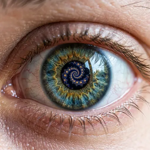 Beautiful Fractal Pattern in Human Eye Pupil