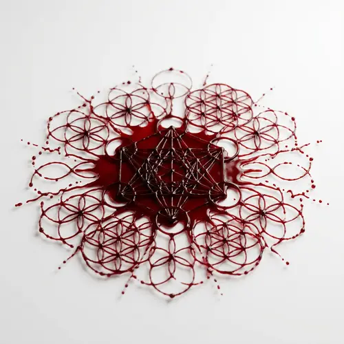 Sacred Geometrical Blood Drops - Mystical Artistry