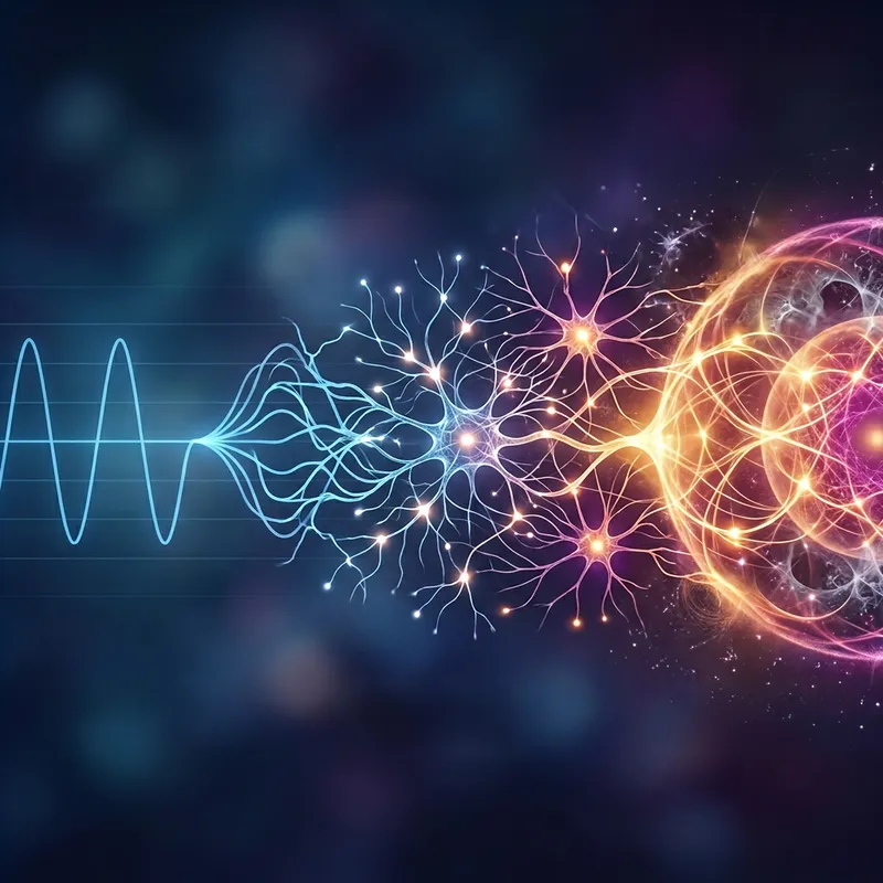 Sound Wave Transformation: Abstract Illustration of Consciousness