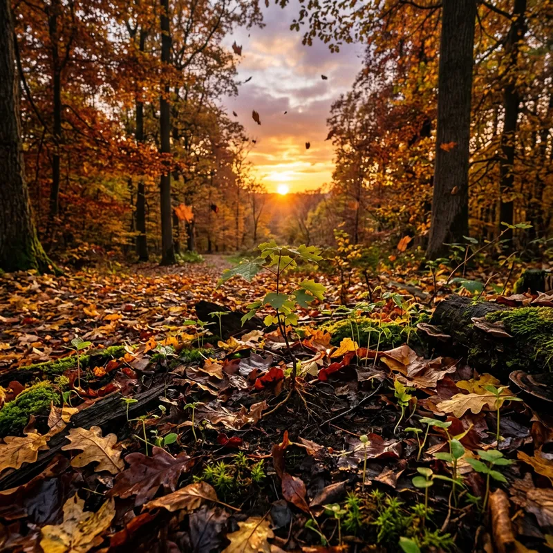 Circle of Life: Realistic Forest Transformation Artwork Circle of Life: Realistic Forest Transformation Artwork