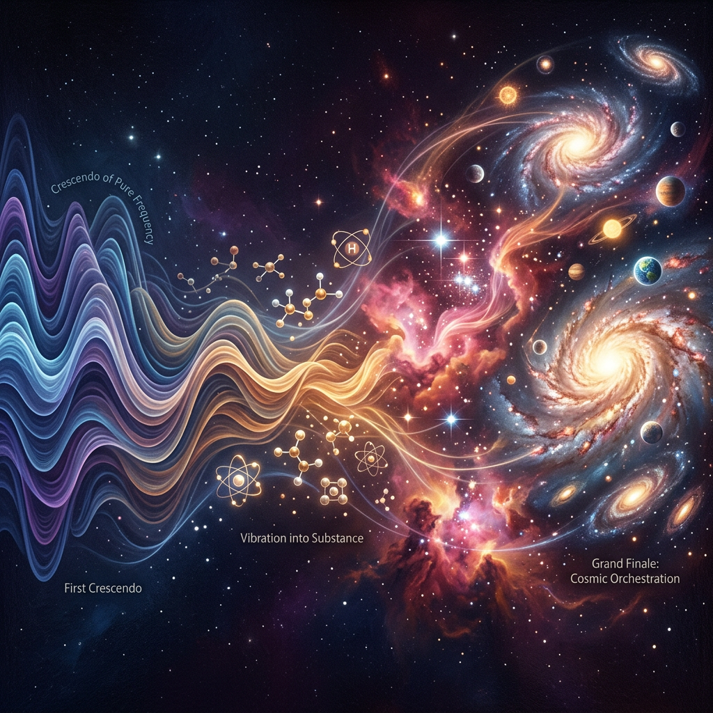 Evolving Soundwaves Forming the Universe | Cosmic Symphony | AI