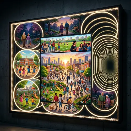 Infinity Mirror of Life: Endless Life Cycles Visualized