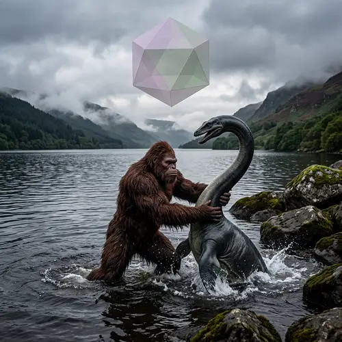 Bigfoot vs Loch Ness Monster Battle: Surreal Encounter