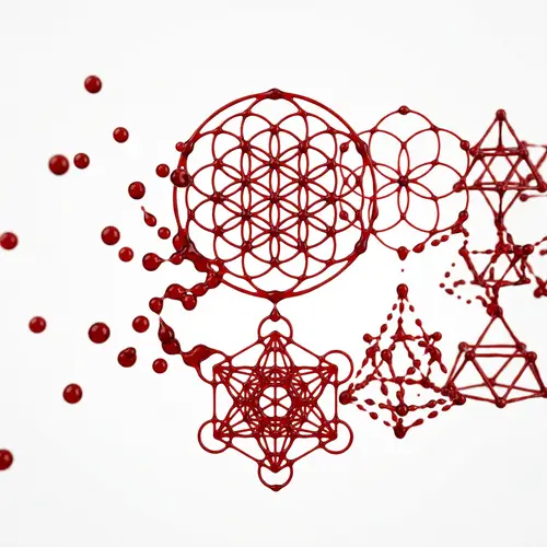 Sacred Geometry Blood Drop Art