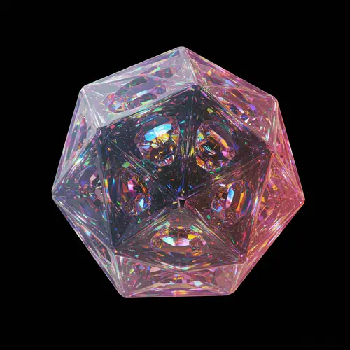 Colorful Sacred Geometry Art on Black Background