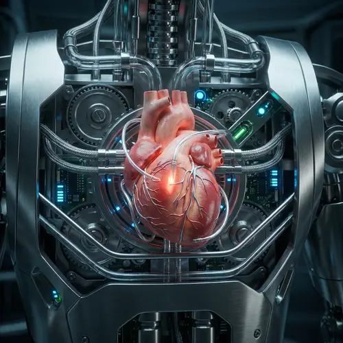 Human Heart in Advanced Machine | Fusion of Biology & Technology