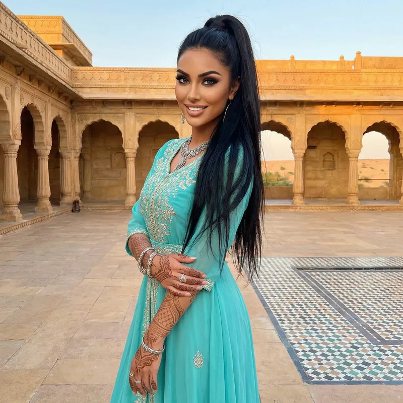 Stunning Realistic Princess Jasmine with Exquisite Tattoos