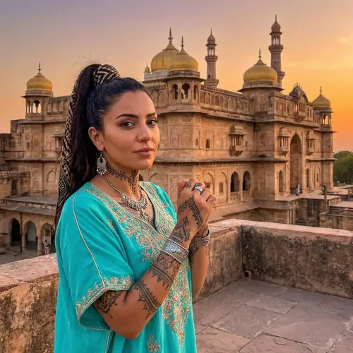 Realistic Princess Jasmine with Stunning Tattoos | Palace Background
