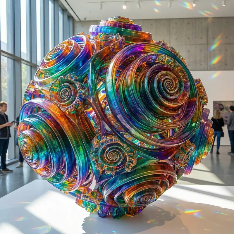 Vibrant Geometrical Fractal Art for Mesmerizing Visuals