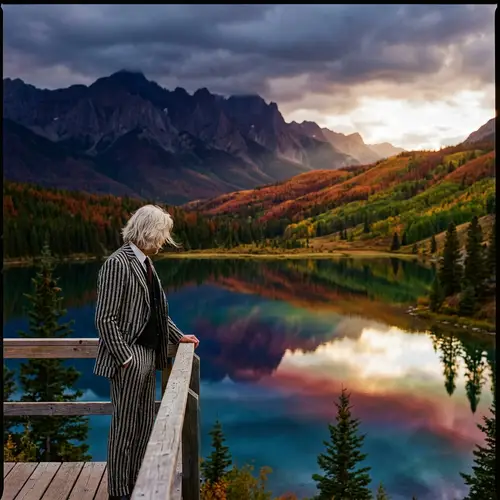 Beetlejuice Enjoying Mesmerizing Lake View
