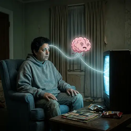 TV Brainwashing: Symbolic Representation of Lost Individuality