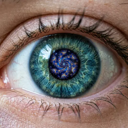 Mesmerizing Fractal Pattern in Human Eye Pupil