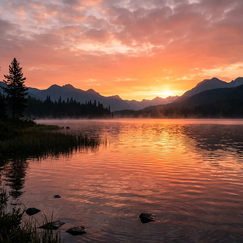 Calm Dawn: Water's Serenity & Stunning Hues