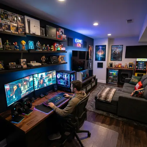 Ultimate Gaming Room Basement Man Cave Ideas