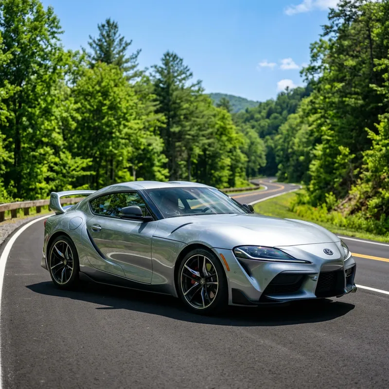 Sleek Silver Toyota Supra | Modern Design, Solar Reflections & Sporty Touch