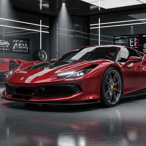 Ferrari 296 Speciale Front View in Garage