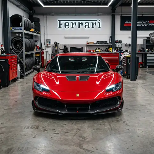 Ferrari 296 Speciale Front View in Garage