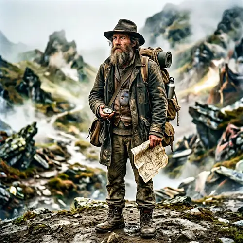 Lost Bearded Explorer in Thought