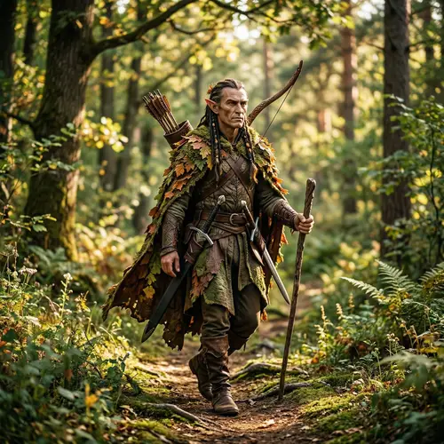 Mystical Forest Elf Ranger: Archer & Swordsman