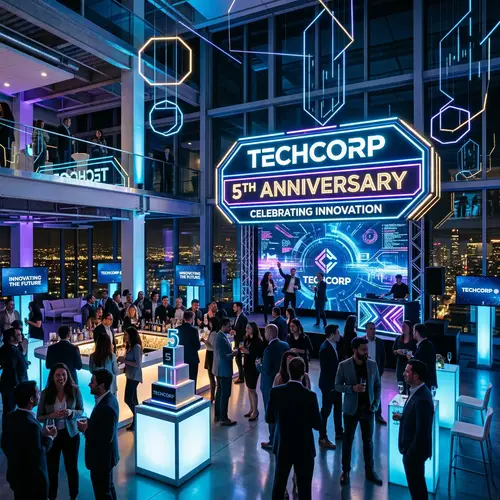 Innovative Design for Tech Company Birthday Event