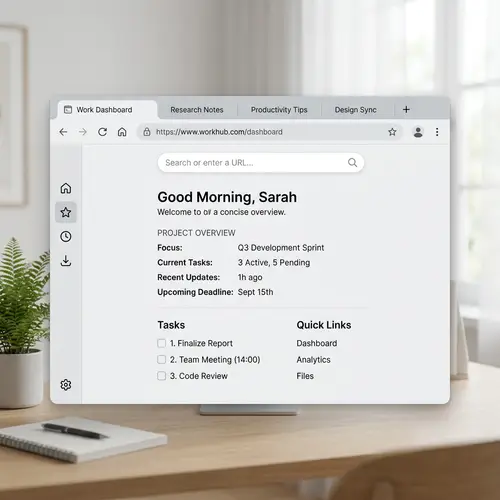Efficient Web Browsing Interface | Minimalist Design