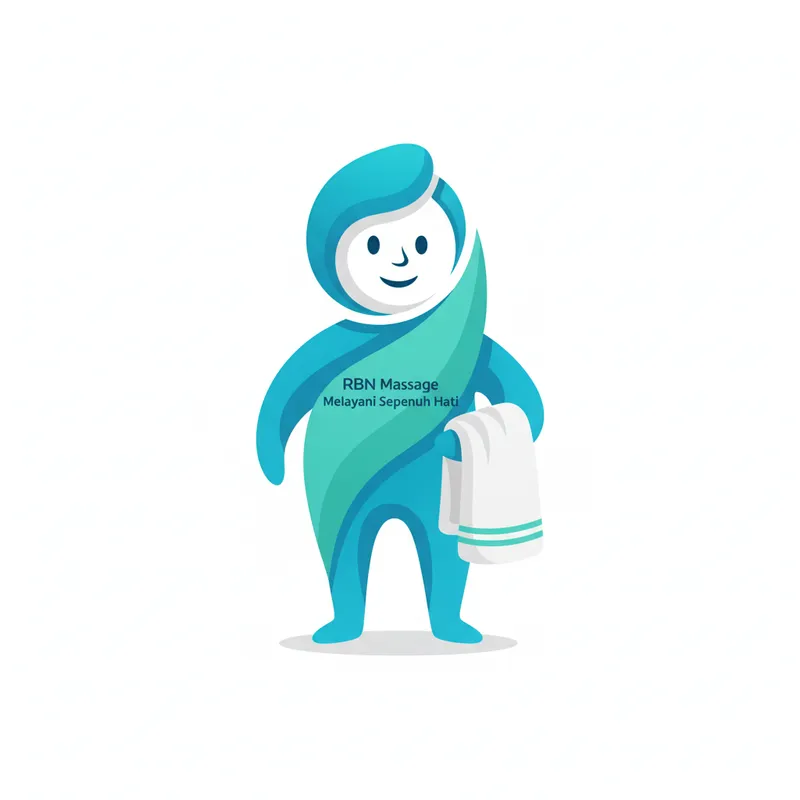 Mascot with Towel and Heartfelt Service Message