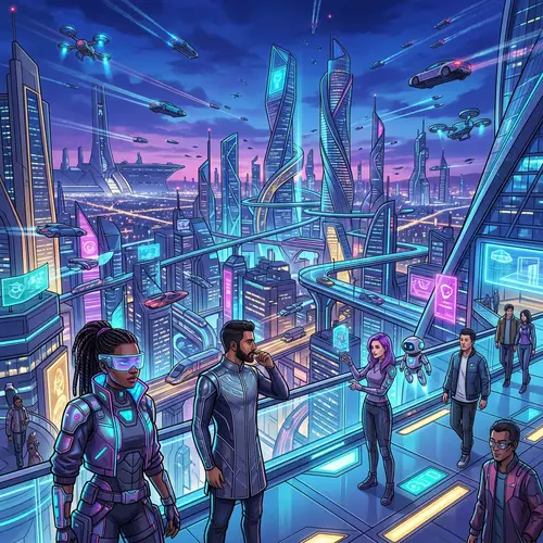 Futuristic Digital Artwork | Advanced World Concept