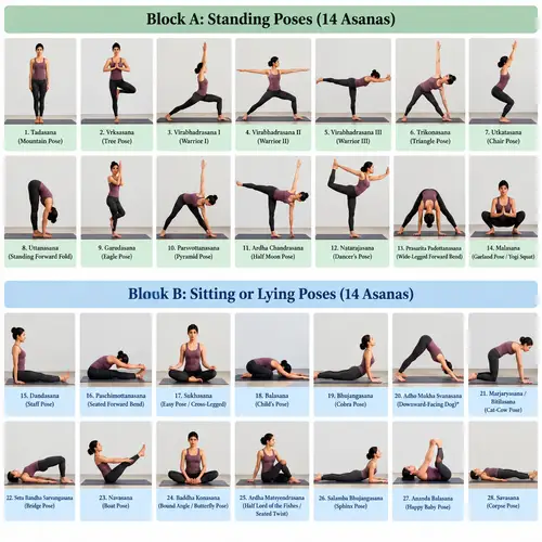 Explore 28 Essential Yoga Poses: Standing & Sitting Asanas