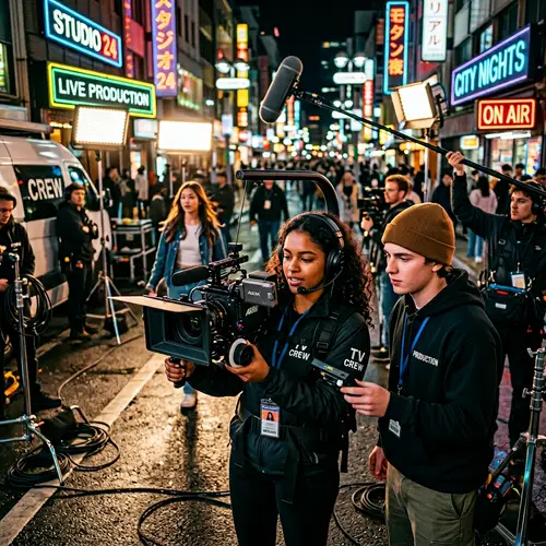 Youthful Cinematic Wallpaper for TV Production