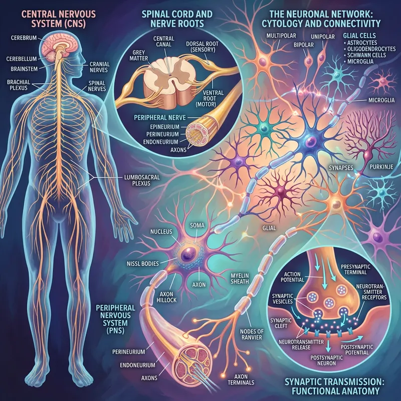 Detailed Digital Painting of Central and Peripheral Nervous System Detailed Digital Painting of Central and Peripheral Nervous System
