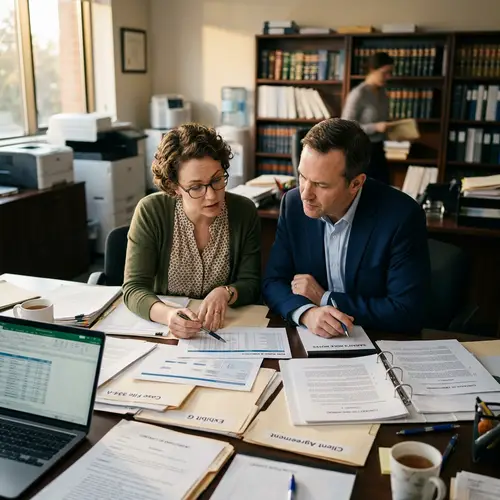 Professional Detail-Oriented Individual Explaining Role and Tasks to Lawyer