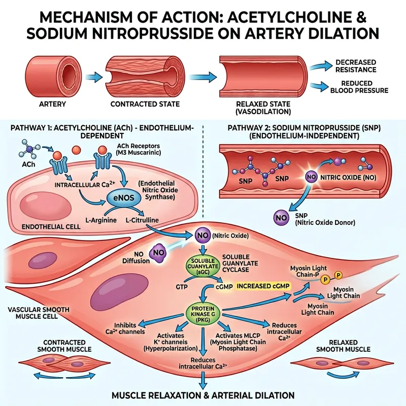 Mechanism of Action: Acetylcholine & Sodium Nitroprusside