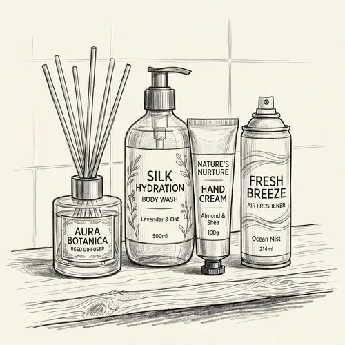 Elegant Home Fragrance Collection Sketch