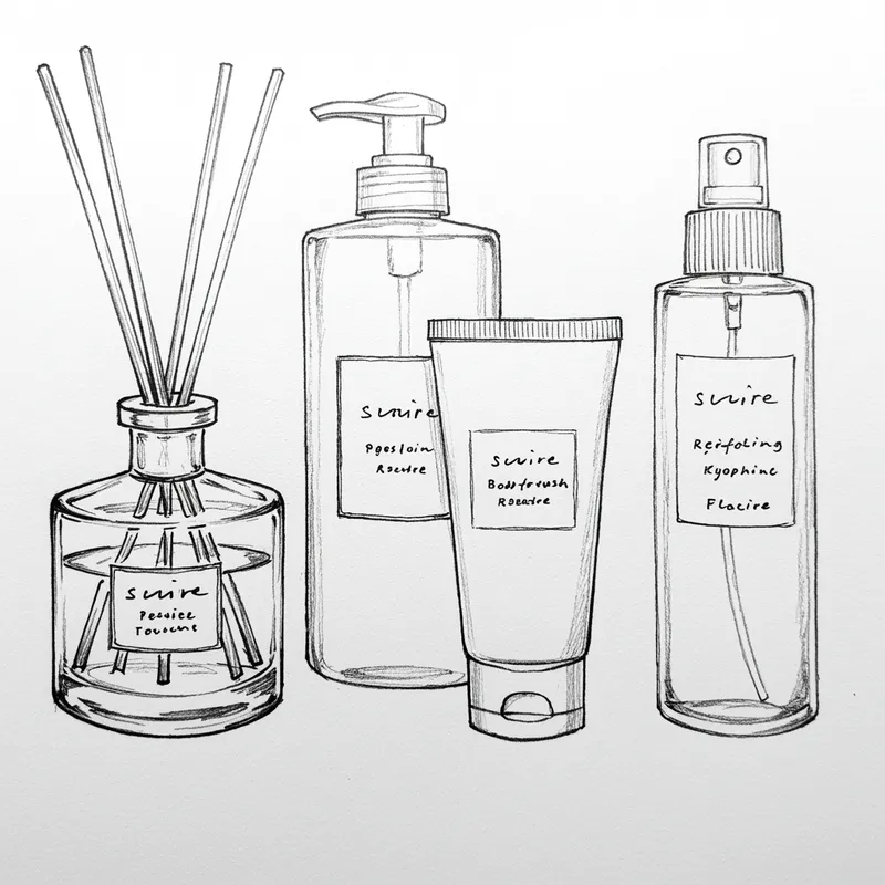 Elegant Home Fragrance Collection Sketch