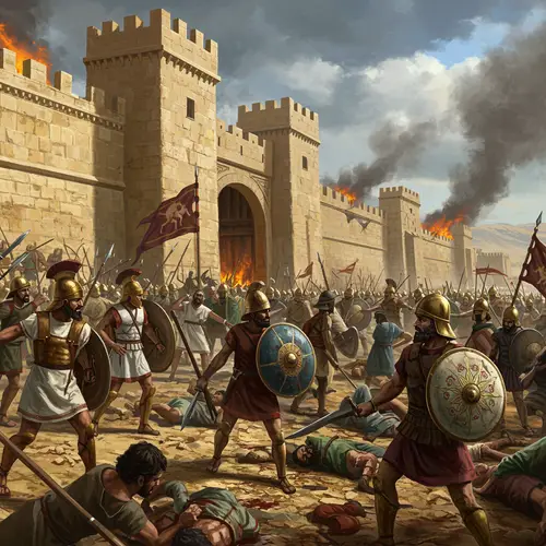 Ancient Army Attacking Israel in 800 B.C.