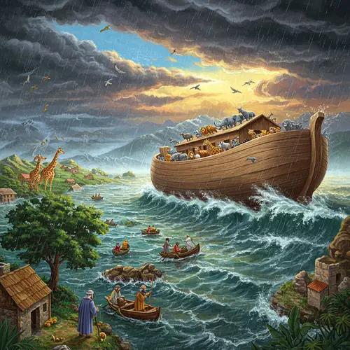 Noah's Time Flood: A Colorful Visualization