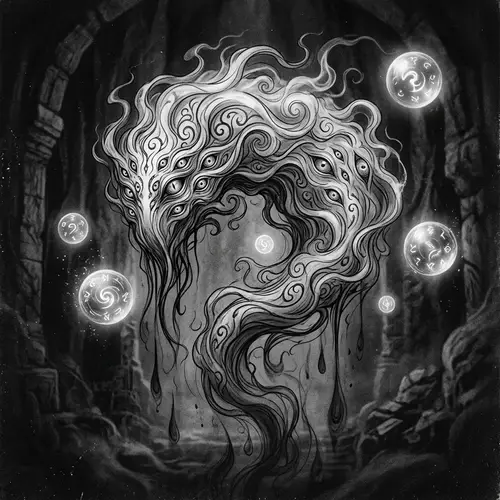Intriguing Fantasy Creature | Monochrome Depiction