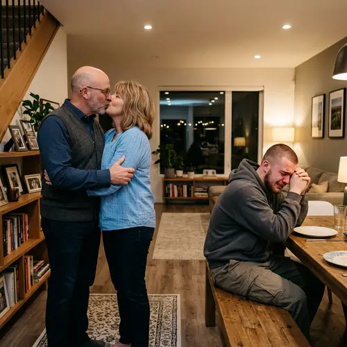 Emotional Scene in a Modern House Interior